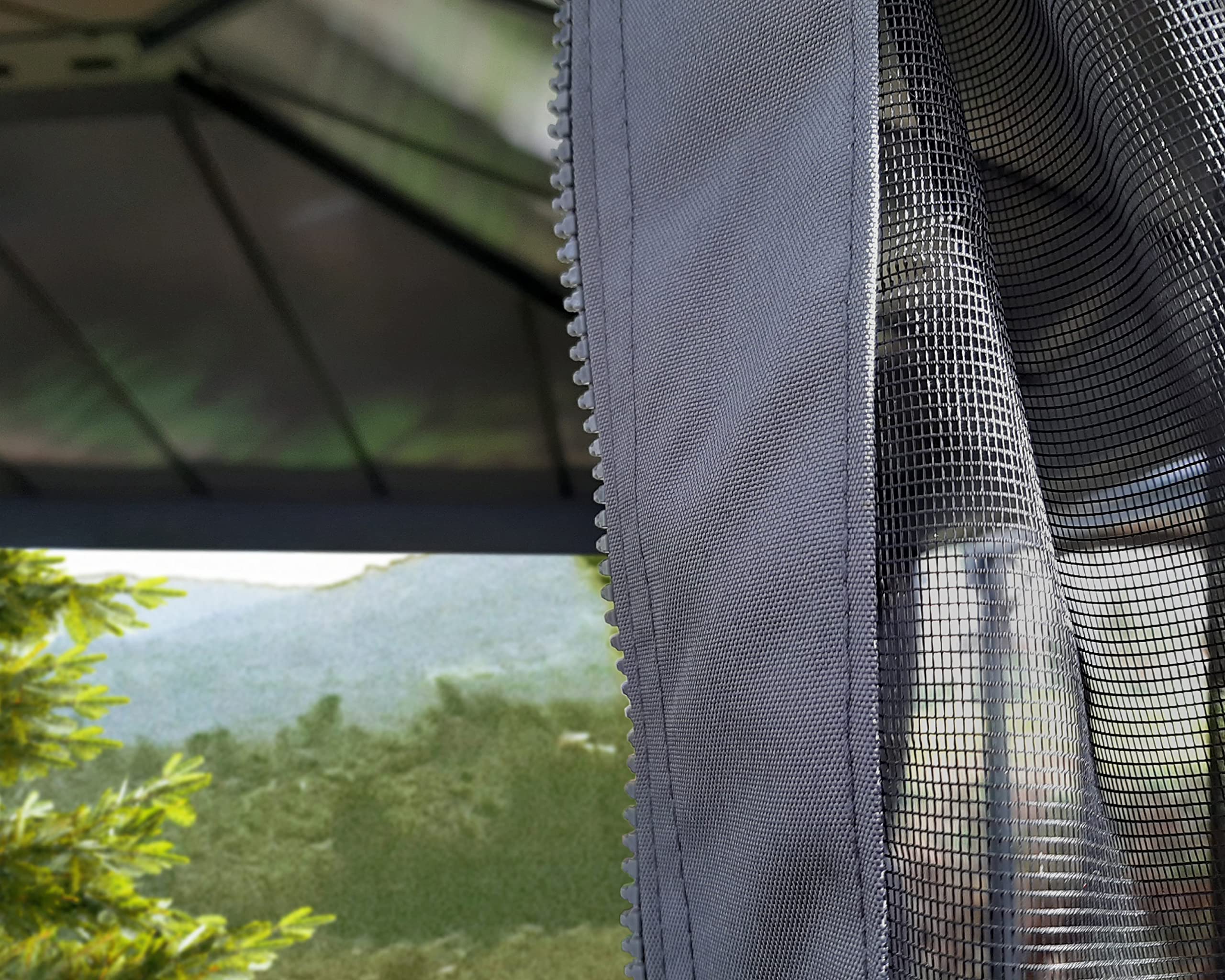 Palram - Canopia 12 Ft. x 20 Ft. Netting Set for Dallas 12x20 Gazebo, Screens to Provide a Bug-Free Outdoor Space with Unblocked Views & Airflow, Easy DIY Installation, Washable - 4 Pc. (NETTING ONLY) - Image 5