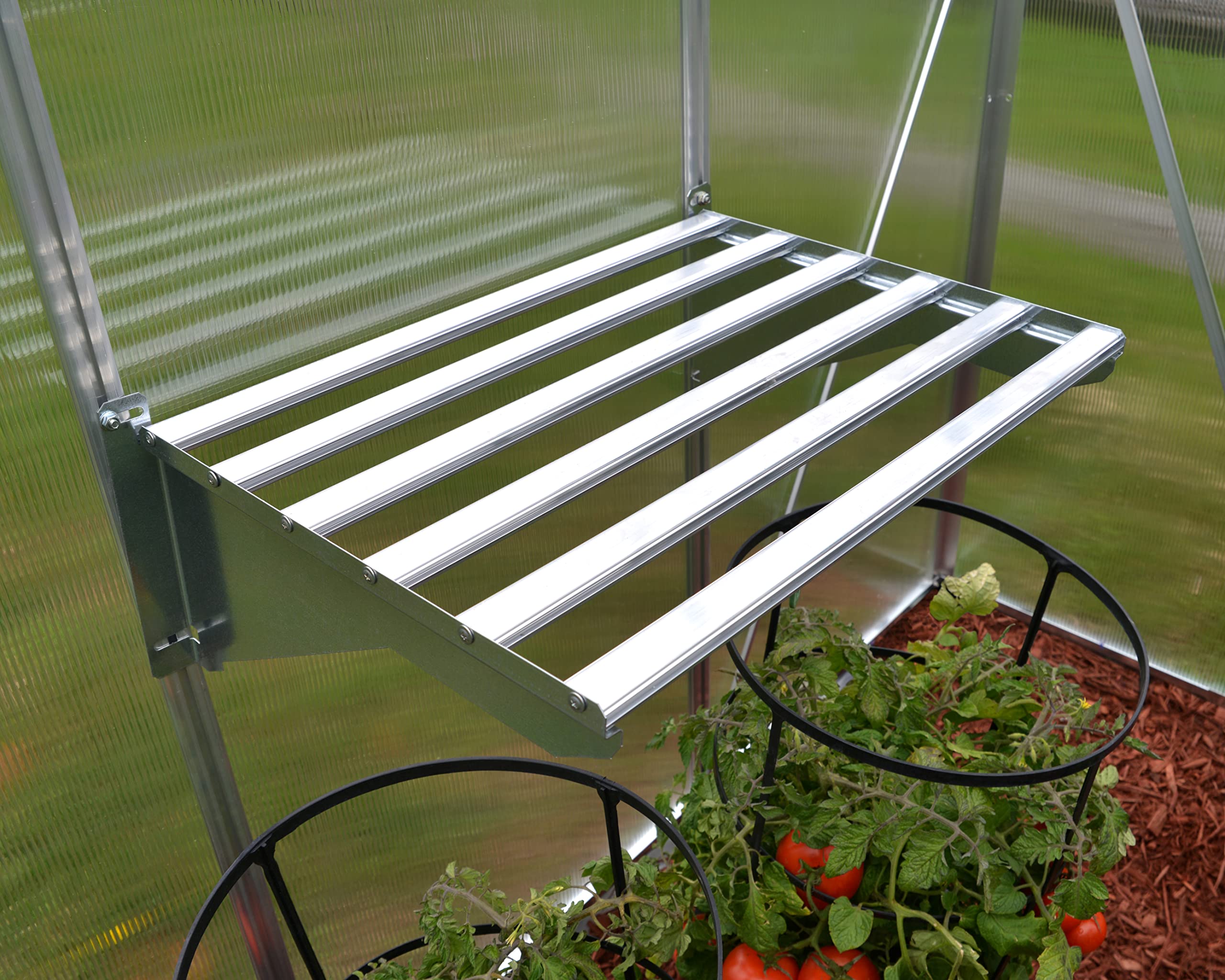 Palram - Canopia Heavy Duty Greenhouse Shelf Bundle (4 Piece) & Anchor Kit for Nature Greenhouses and Skylight Sheds - Image 4