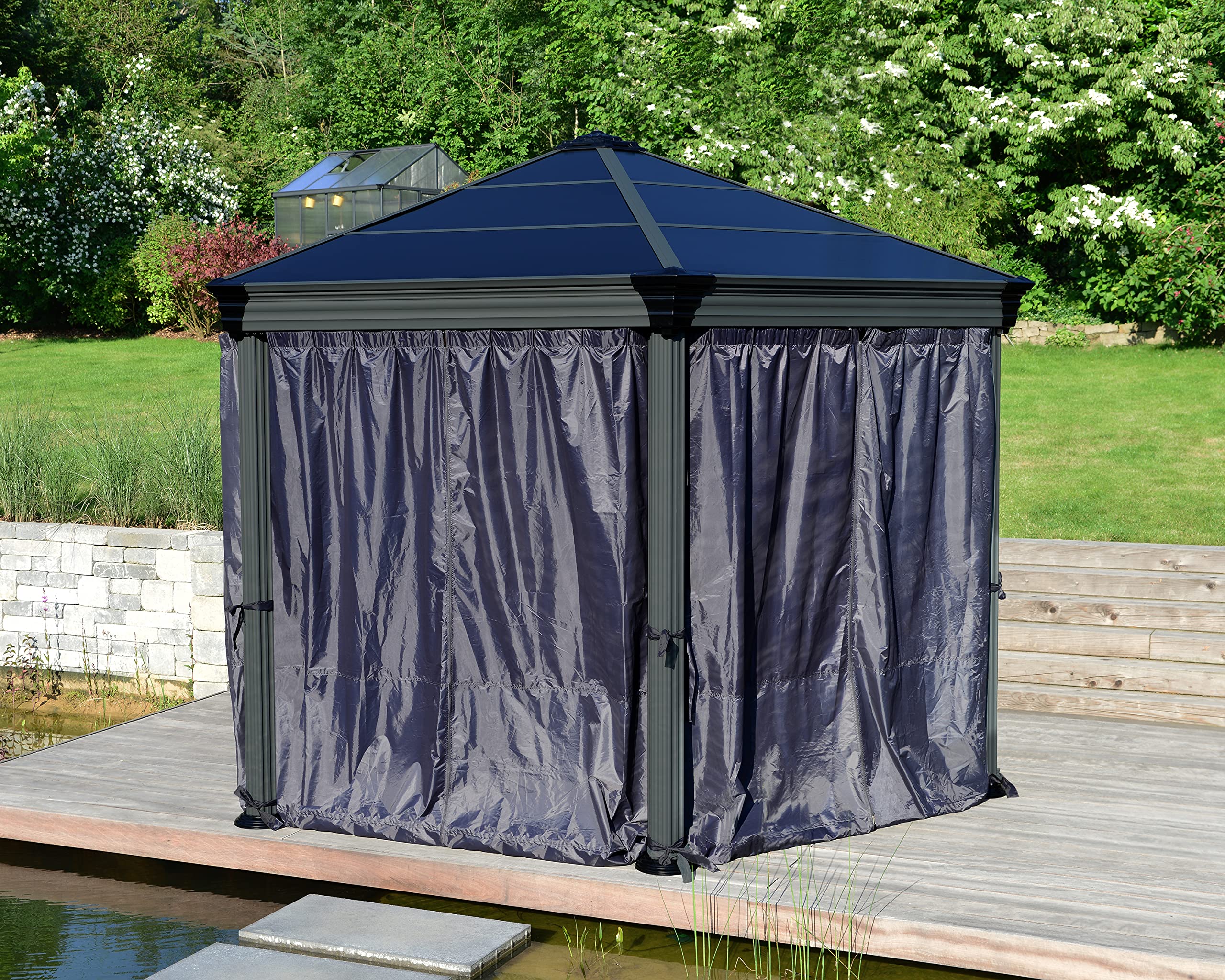 Palram - Canopia Roma/Monaco Gazebo Curtain set - 6 Piece - Image 4